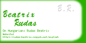 beatrix rudas business card